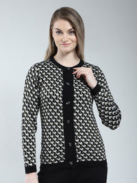Monte Carlo Women Checked Woollen Cardigan