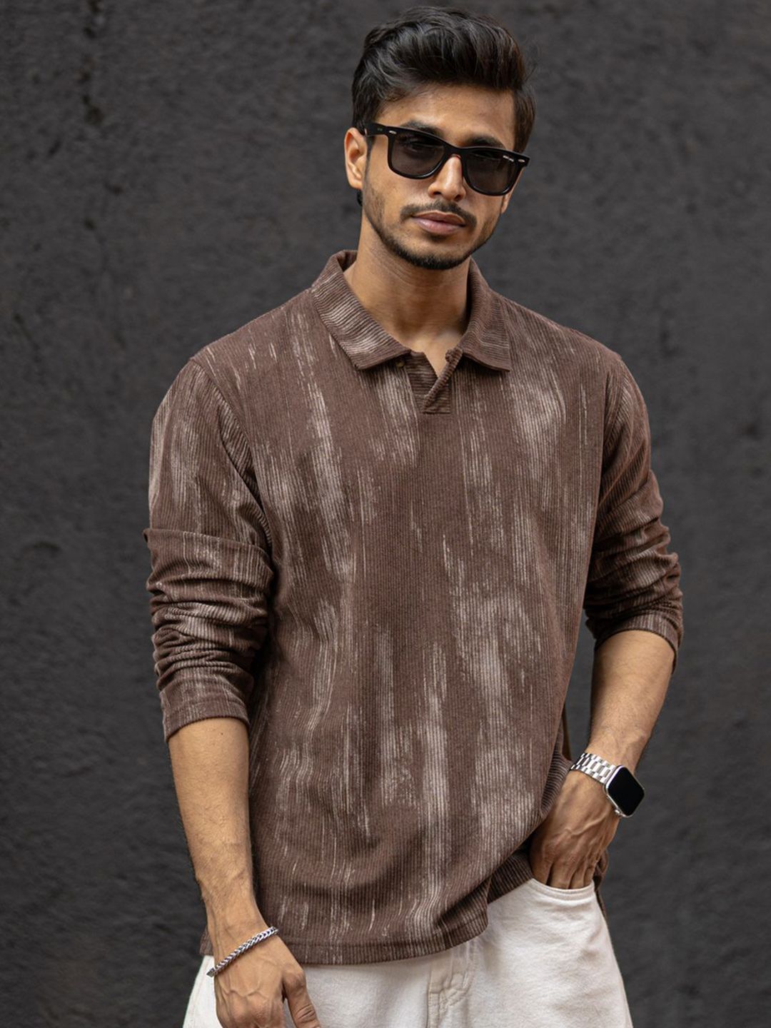 Powerlook Men Printed Polo Collar T-shirt