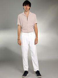 Campus Sutra Men Comfort Pleated Trousers
