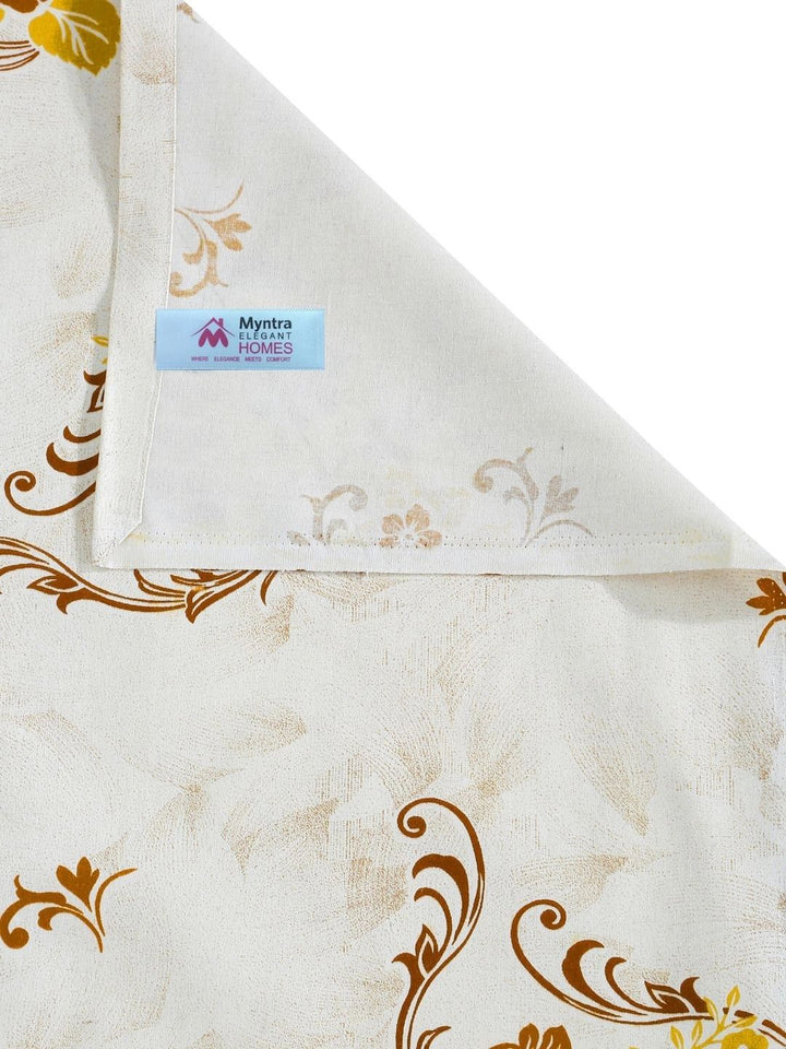 Myntra Elegant Homes Yellow & White Floral 400 TC Cadar Tempat Tidur Single dengan 1 Sarung Bantal