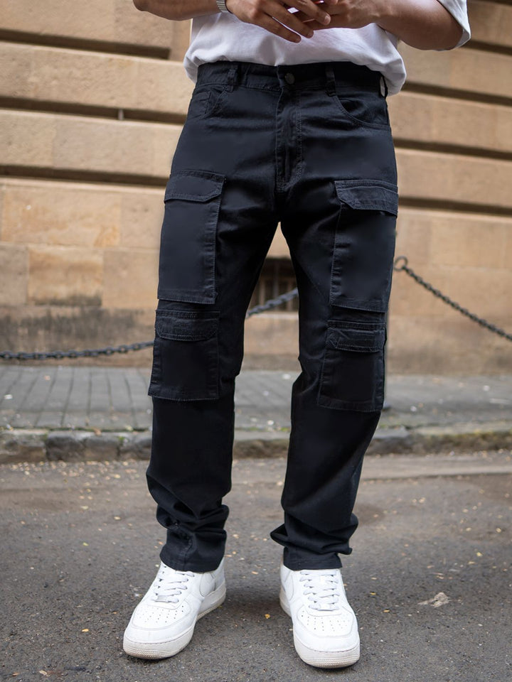 Powerlook Men Regular Fit Mid-Rise Cotton Cargos Trousers