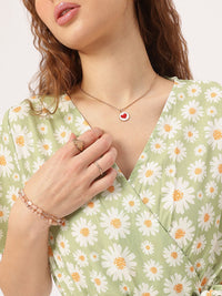 DressBerry Daisy Dream Floral Print Wrap Maxi Dress