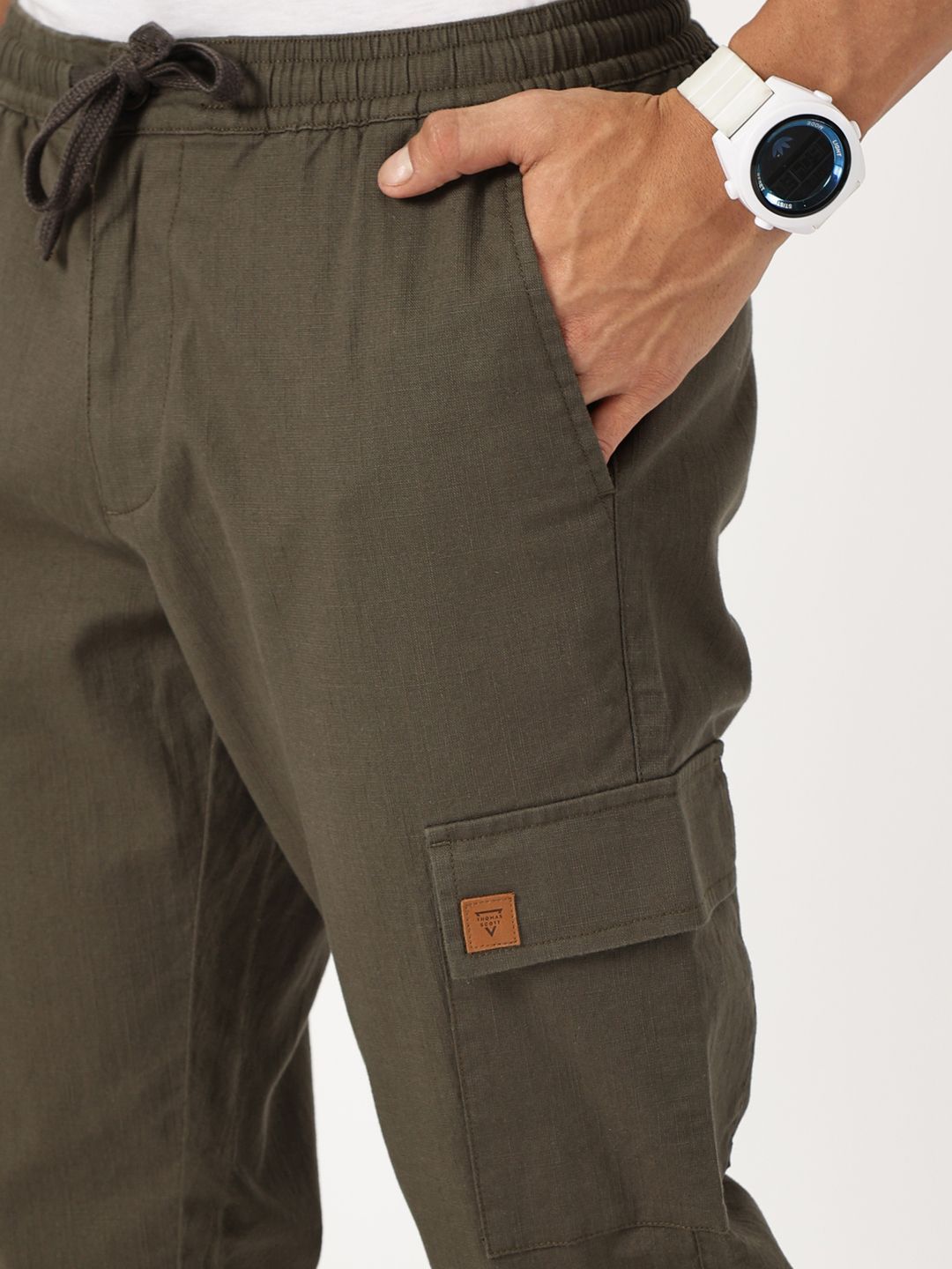 Thomas Scott Men Smart Straight Fit Easy Wash Trousers