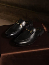 MONKSTORY Horsebit Classic Mules - Hitam