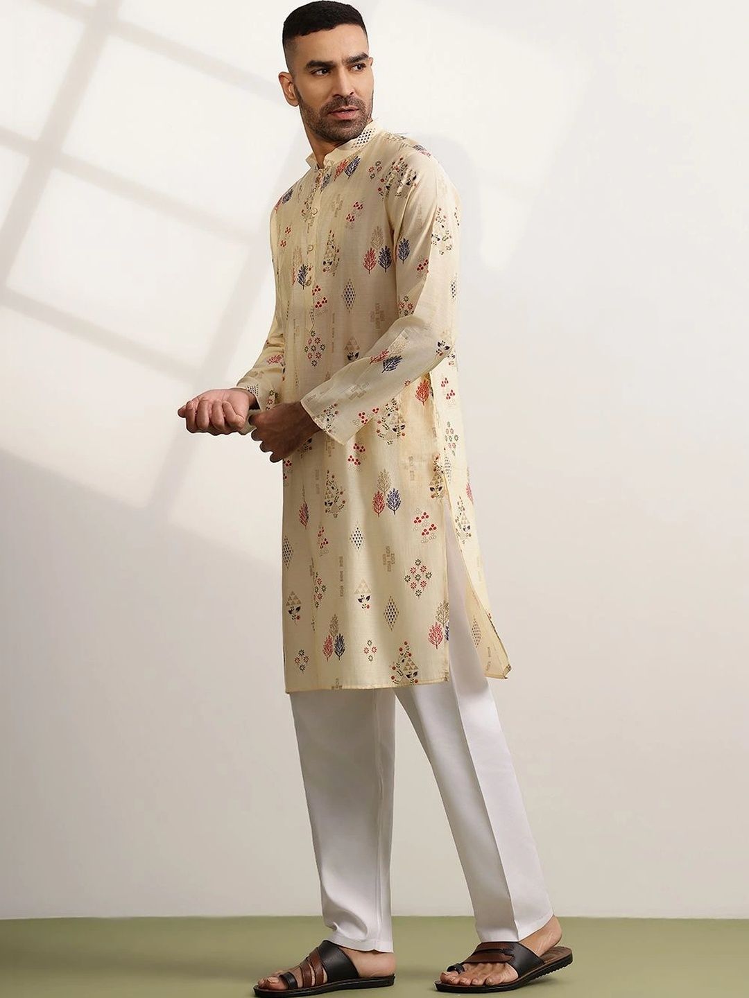 Anouk Men Ethnic Motifs Printed Regular Kurta with Trousers