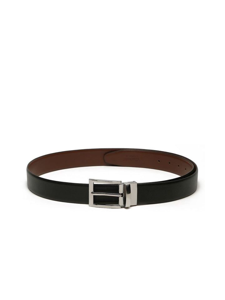 Teakwood Leathers Men Textured Leather Reversible Formal Belt