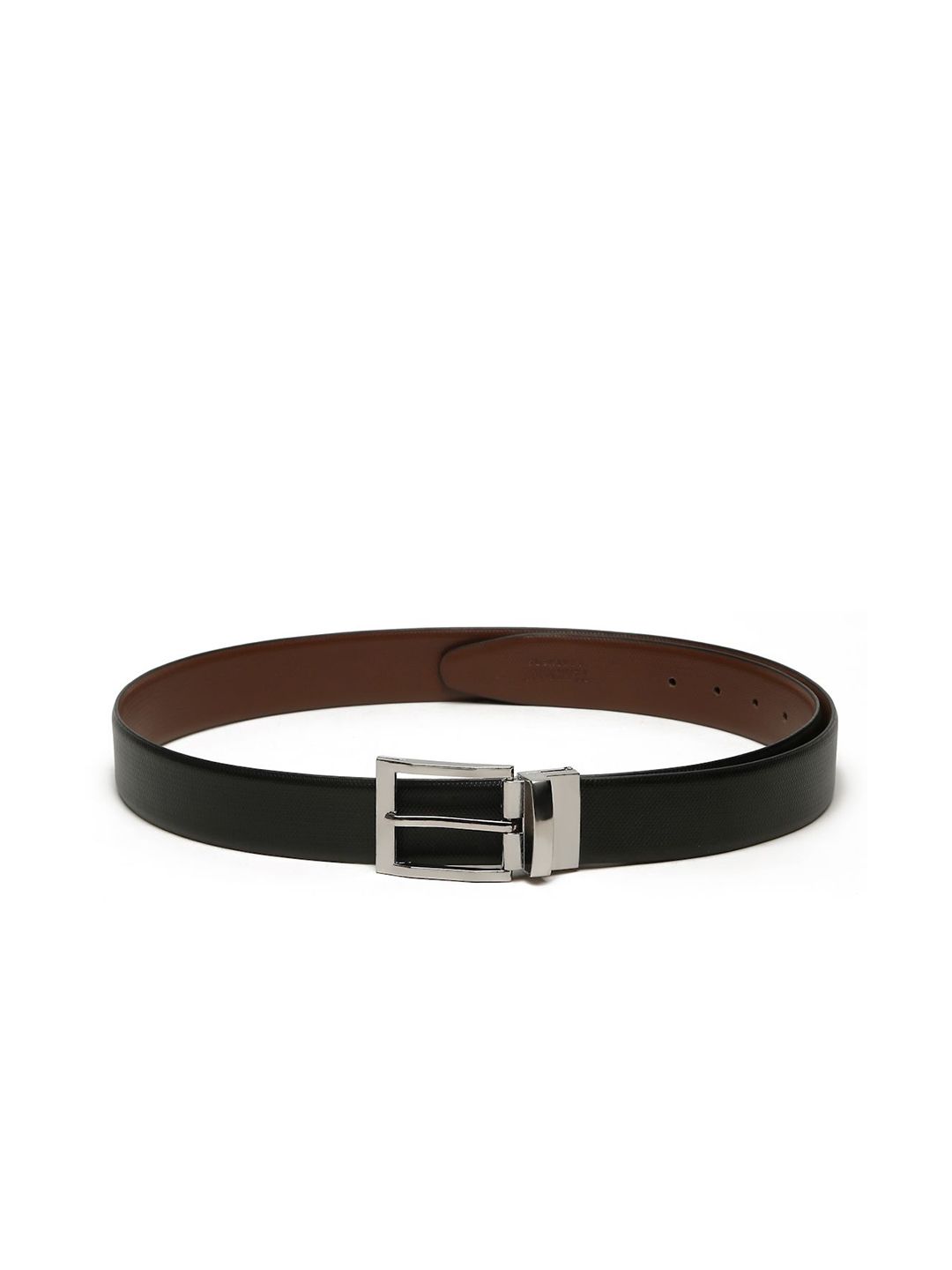 Teakwood Leathers Men Textured Leather Reversible Formal Belt