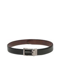 Teakwood Leathers Men Textured Leather Reversible Formal Belt