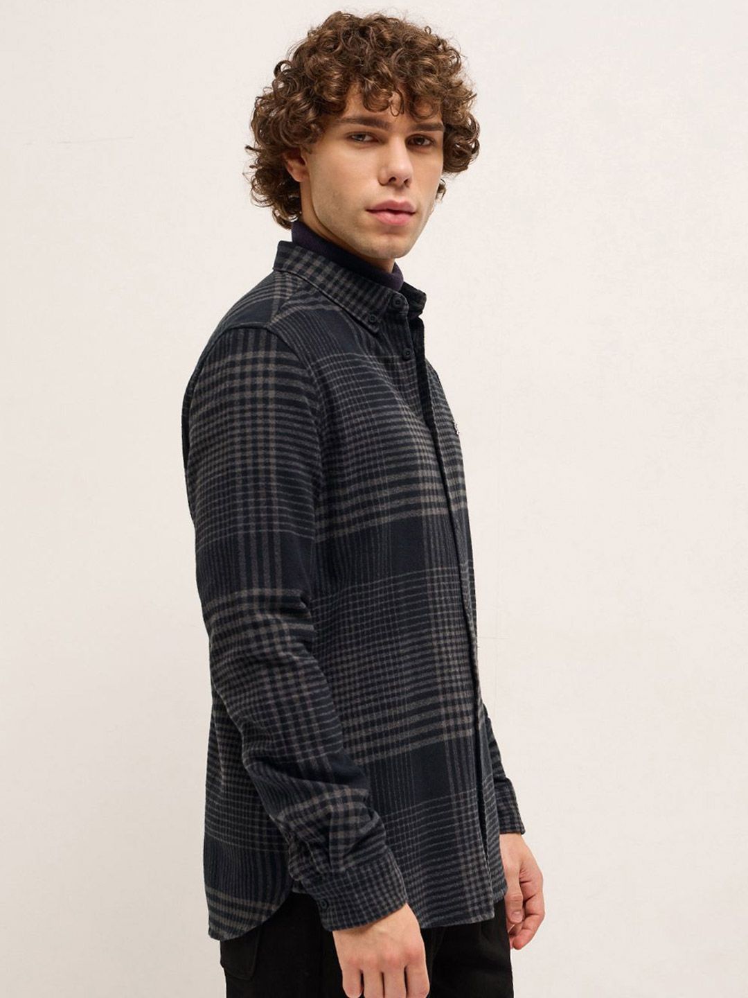 THE BEAR HOUSE Men Slim Fit Opaque Checked Casual Shirt