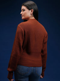 Tokyo Talkies Women V - Neck Cardigan Sweater