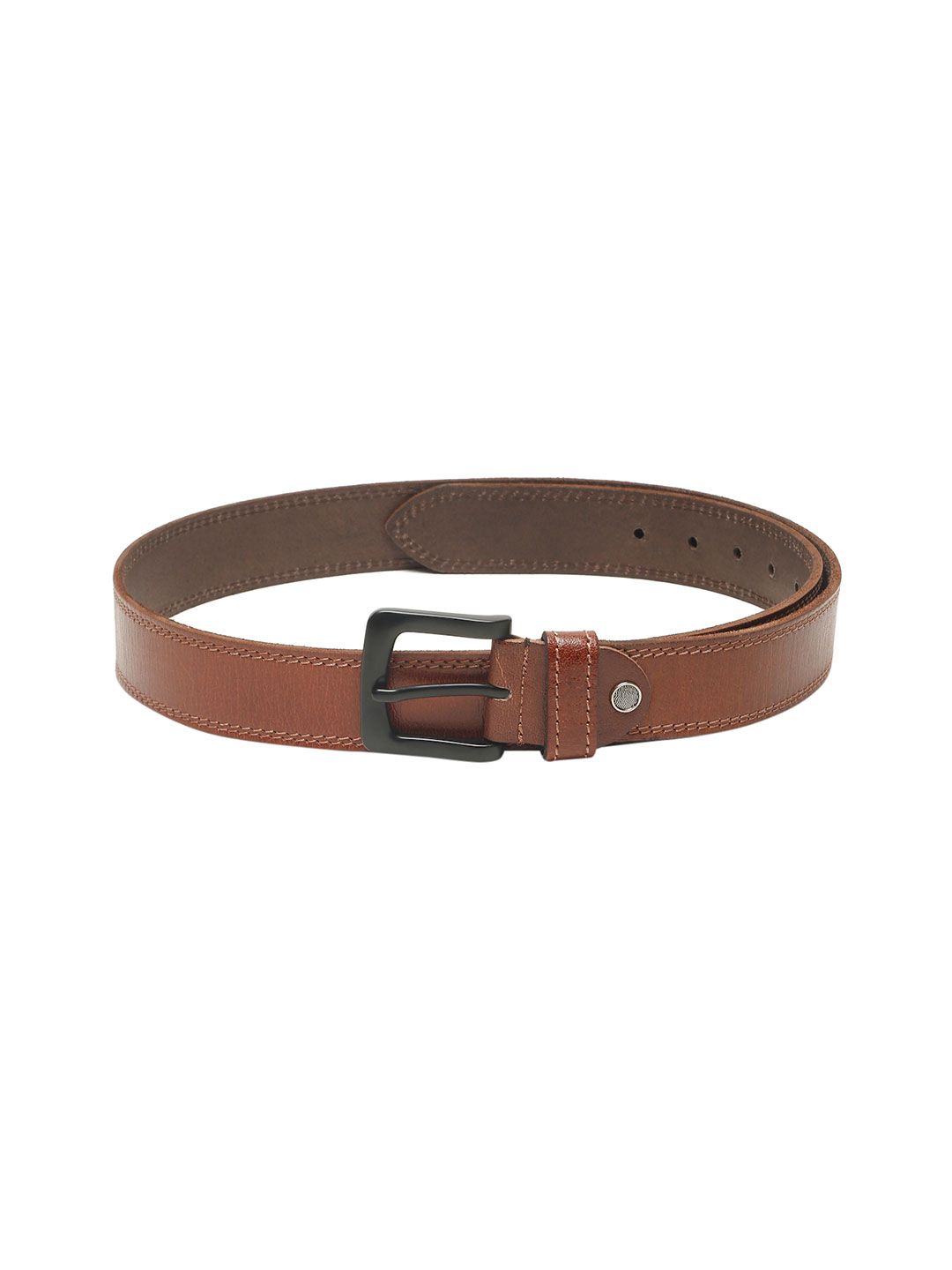 Teakwood Leathers Men Textured Leather Belt