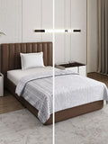 Monte Carlo Grey & White Printed Mild Winter 150 GSM Single Bed Dohar
