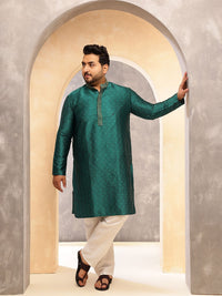 SOJANYA PLUS Men Paisley Woven Design Straight Kurta