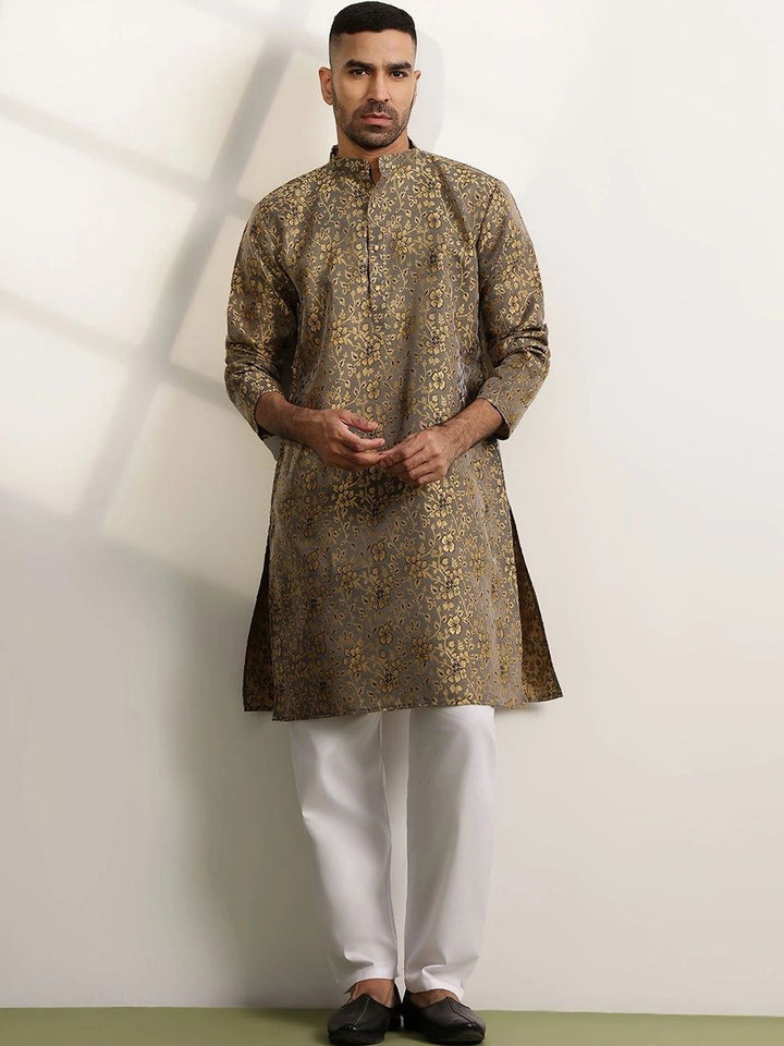 Anouk Men Floral Regular Kurta dengan Piyama