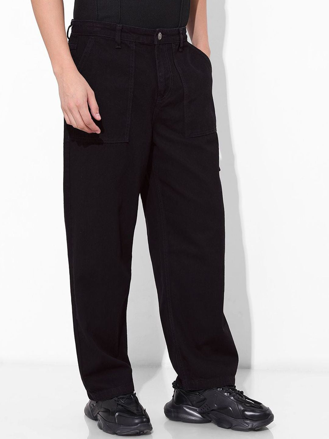 The Indian Garage Co. Men Relaxed Fit Mid-Rise Clean Look No Fade Jeans