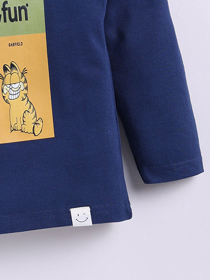 Happy Faces Boys Garfield Printed Pure Cotton T-shirt