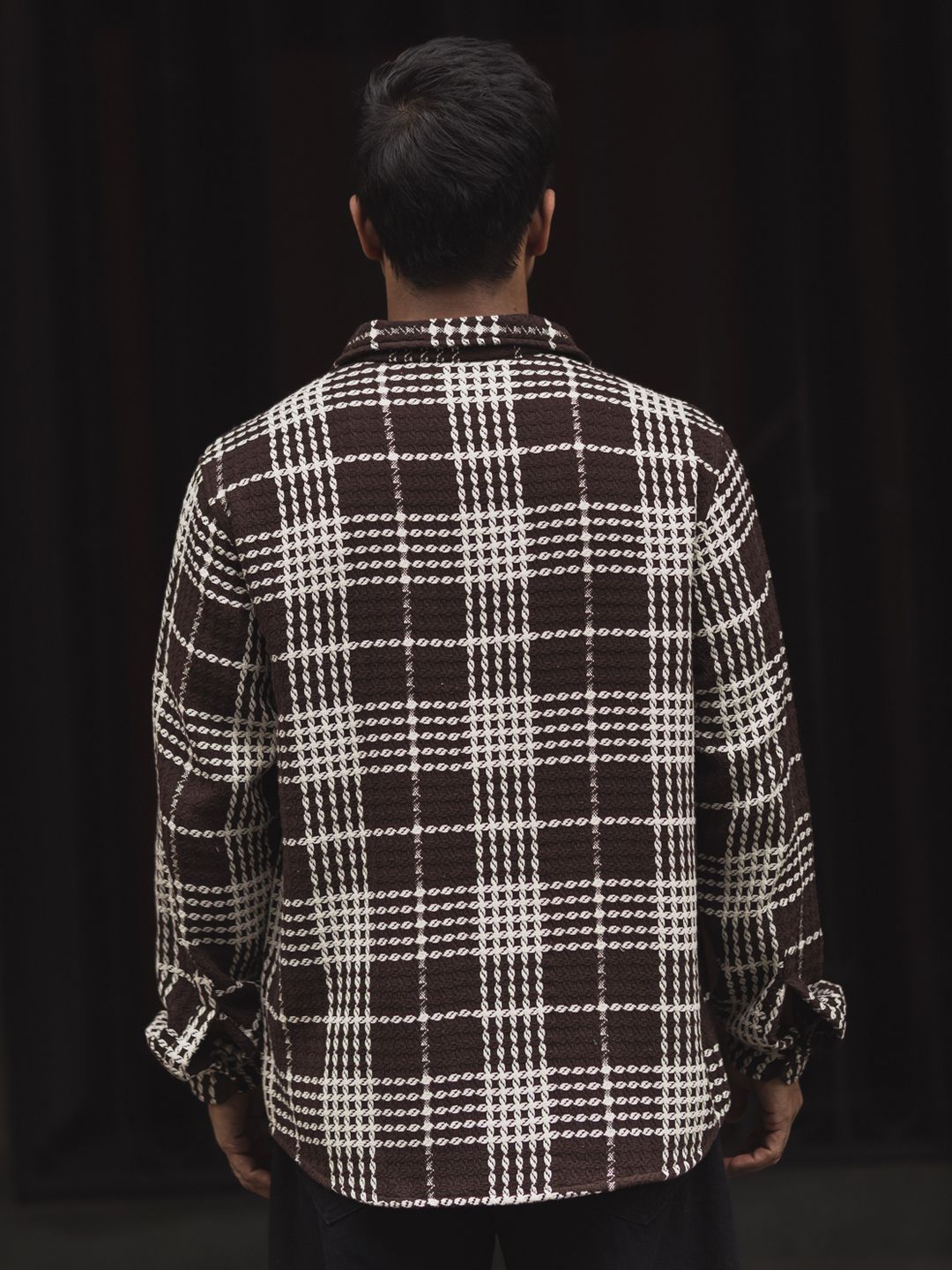 Powerlook Men Spread Collar Tartan Checked Cotton Casual Shirt