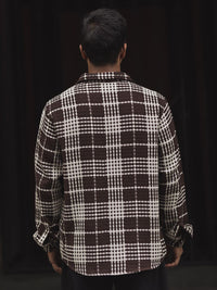Powerlook Men Spread Collar Tartan Checked Cotton Casual Shirt