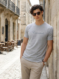 ADRO Men Brand Logo Printed T-shirt