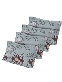 KLOTTHE Grey Printed Dilengkapi 300 TC Double King Cadar Halus Dengan 4 Sarung Bantal