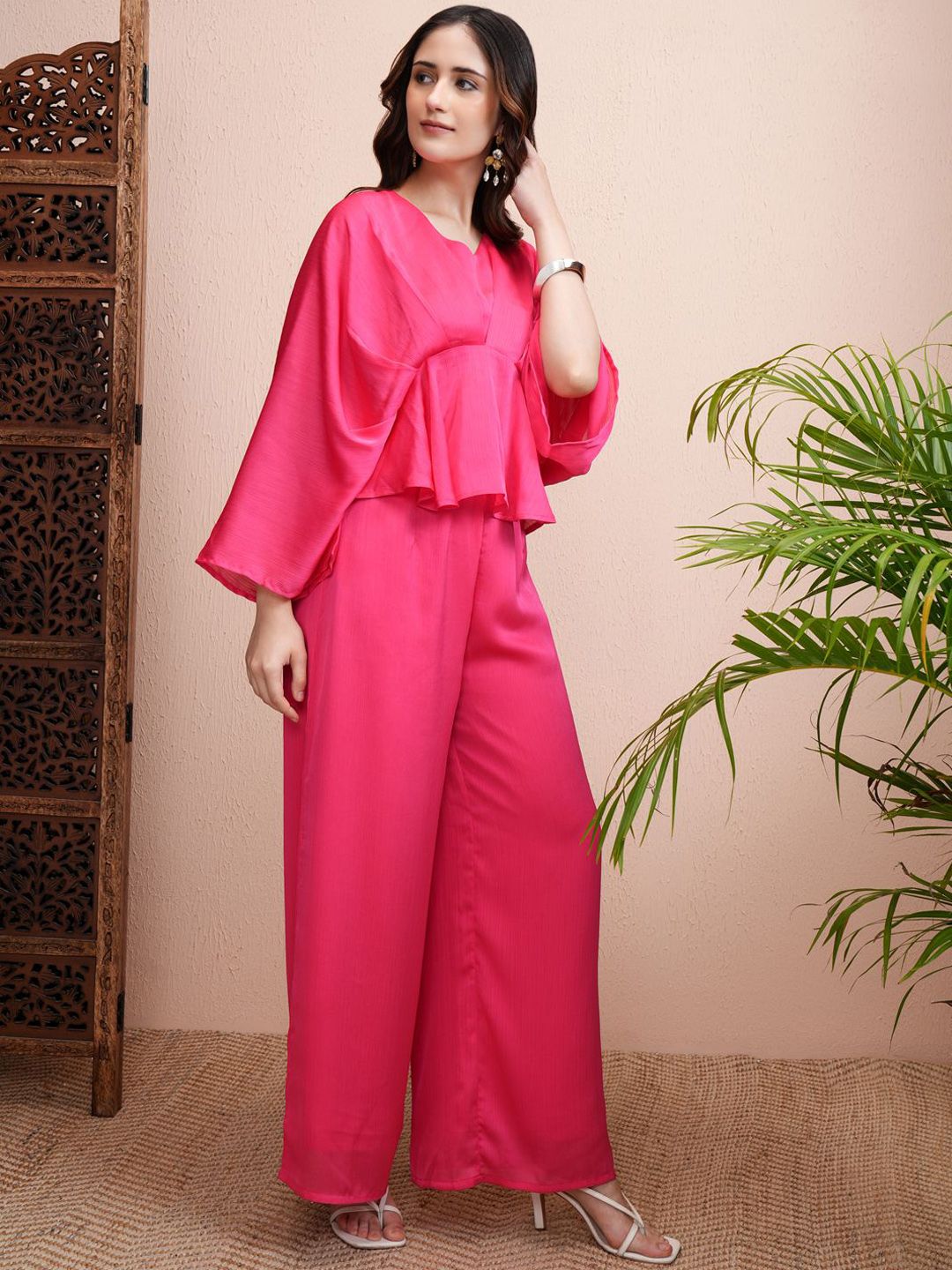 Vishudh V-Neck Top & Palazzo