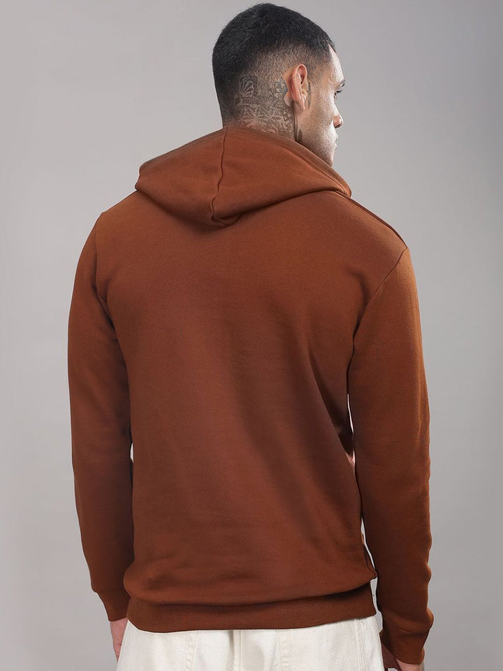 ADRO Lelaki Graphic Printed Hod Cotton Pullover Sweatshirt