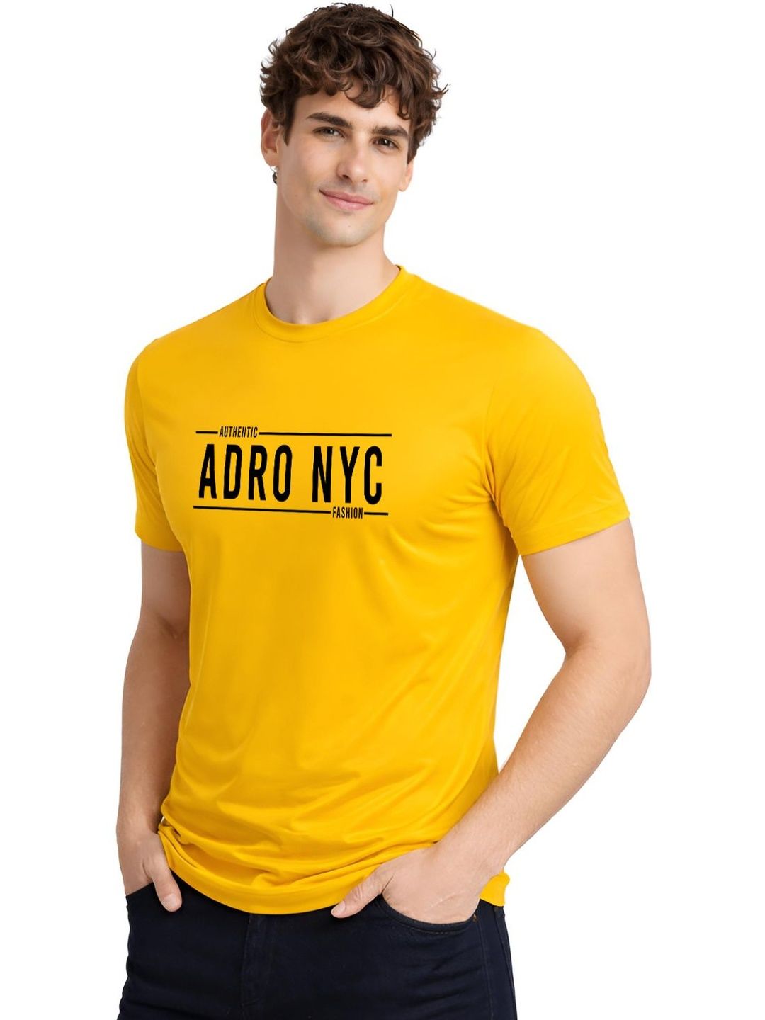 ADRO Men Typography Printed T-shirt