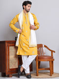 Jompers Floral Embroidered Sequinned Silk Cotton Straight Kurta with Pyjamas & Dupatta