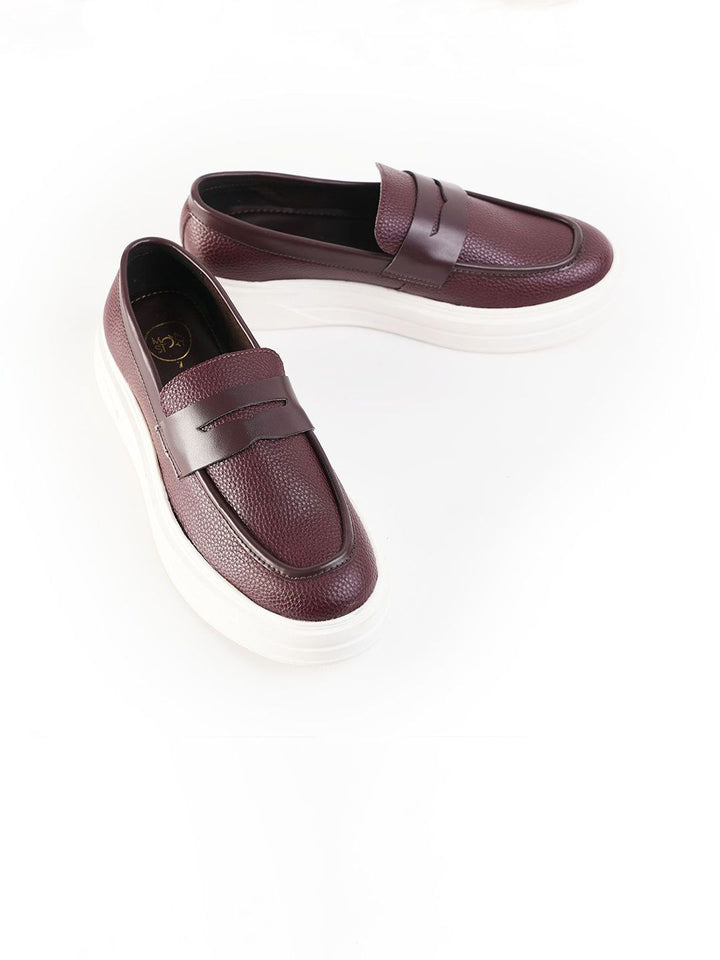 MONKSTORY Chunky Luxe Slip-On Sneakers - Deep Burgundy