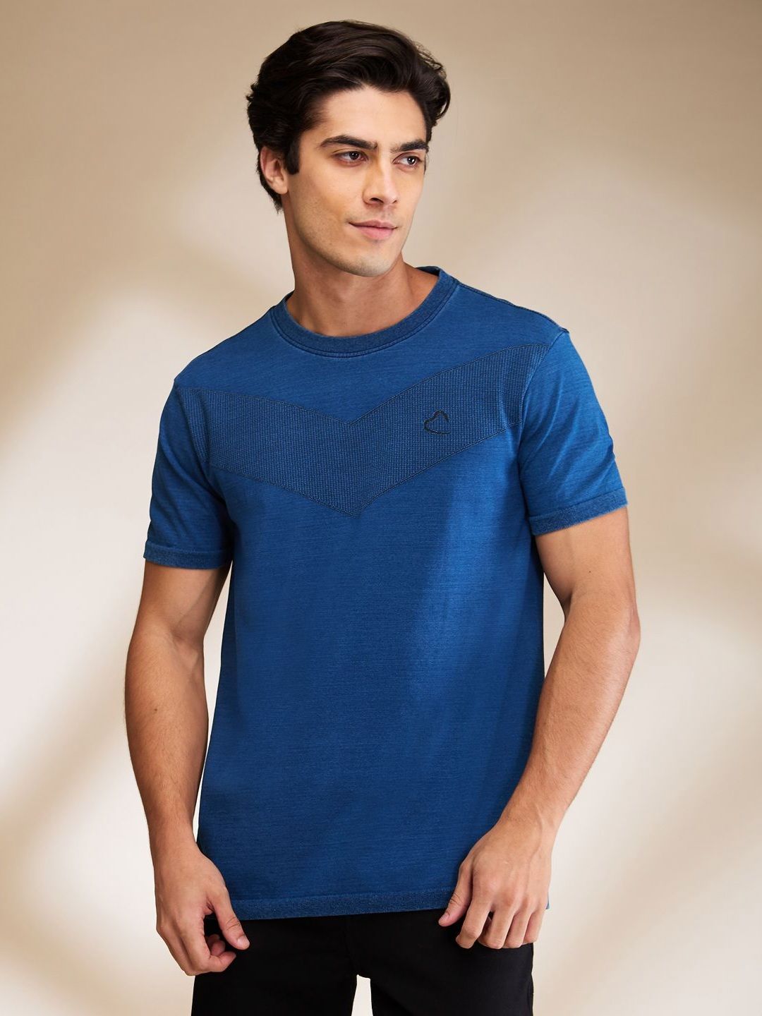 Being Human Men Solid Round Neck Cotton T-shirt