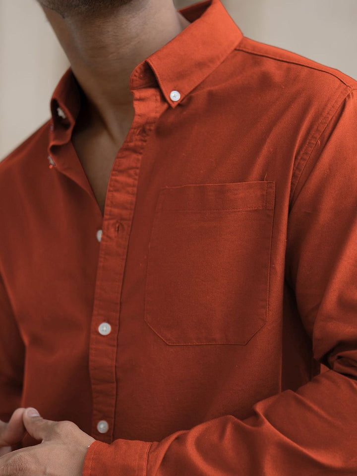 Powerlook SS25 Button-Down Collar Pure Cotton Lightweight Casual Shirt