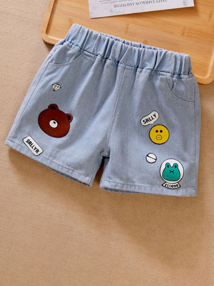 YK Boy Mid-Rise Regular Fit Elasticated Denim Shorts