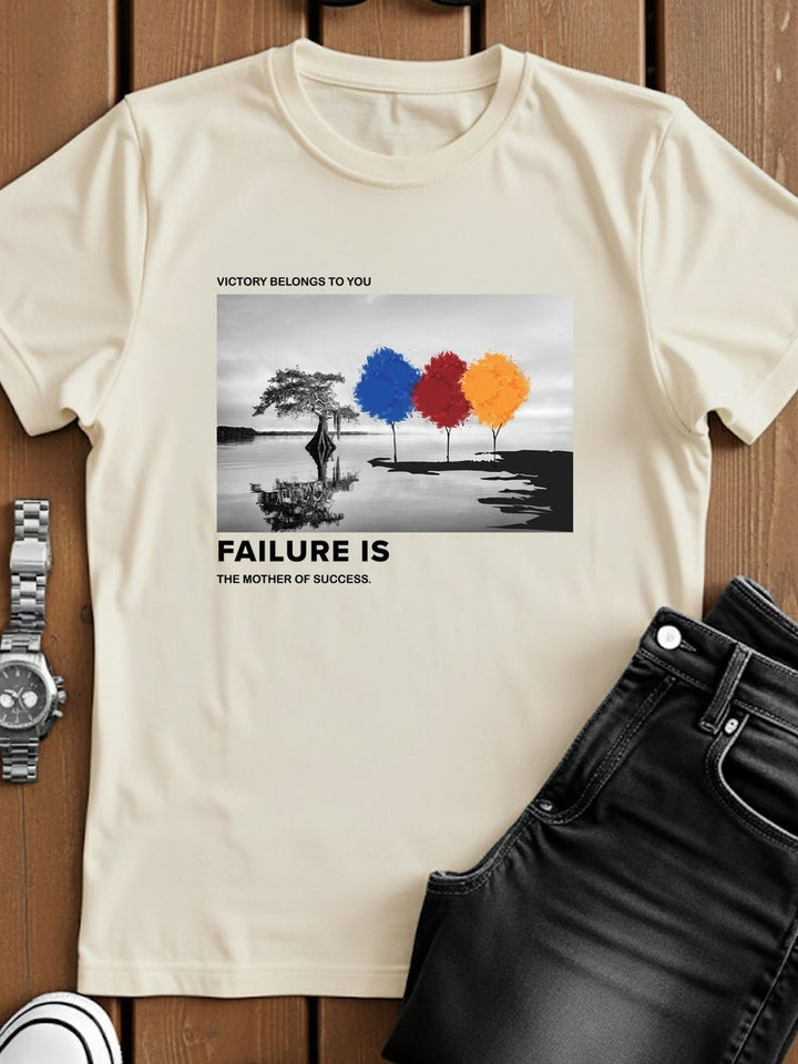 ADRO Graphic Bercetak Leher Bulat Mesra Kulit T-shirt Fit Biasa