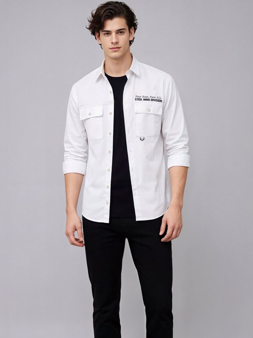 ADRO Classic Printed Cotton Twill Cargo Baju Kasual