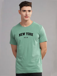 ADRO Men Typography Printed Raw Edge T-shirt