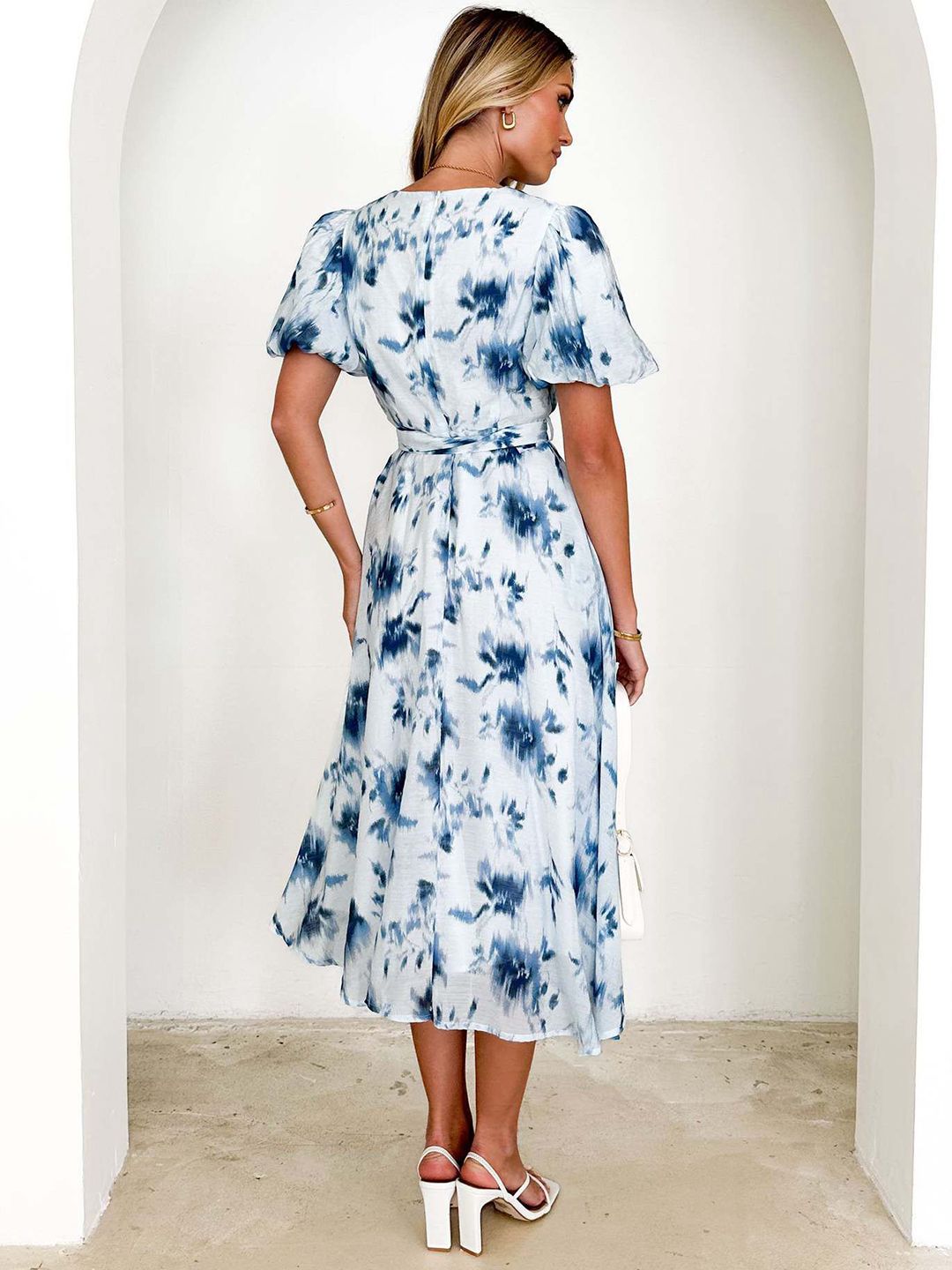 all about you Women Floral Print Fit & Flare Midi Dress