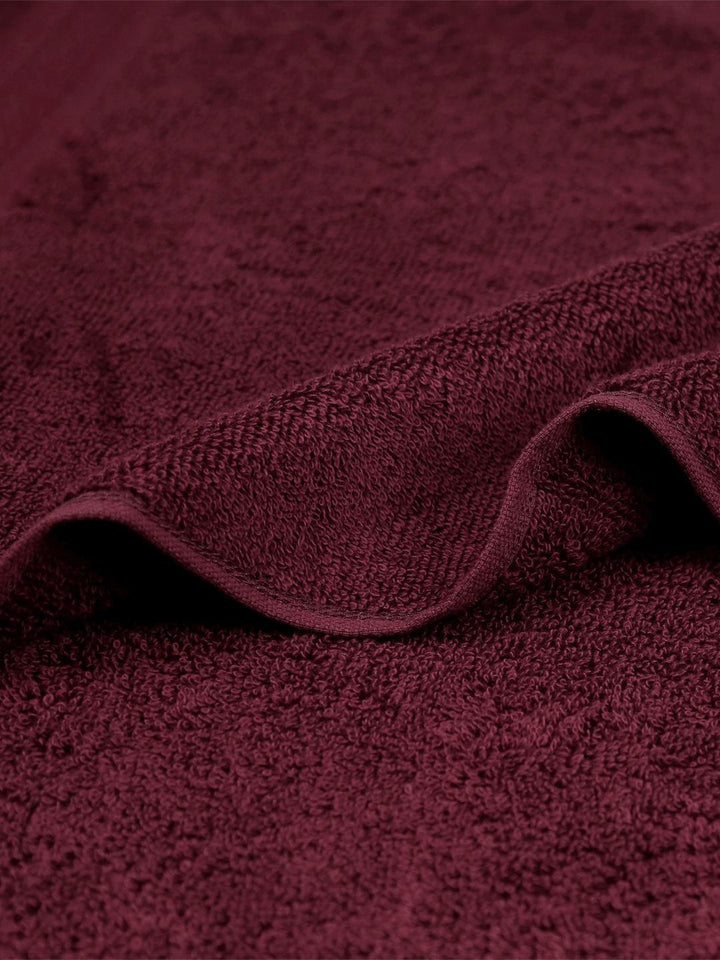 MYTRIDENT Maroon Cotton 500 GSM Bath Towel