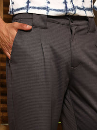 Campus Sutra Men Solid Relaxed Fit Comfort Trousers