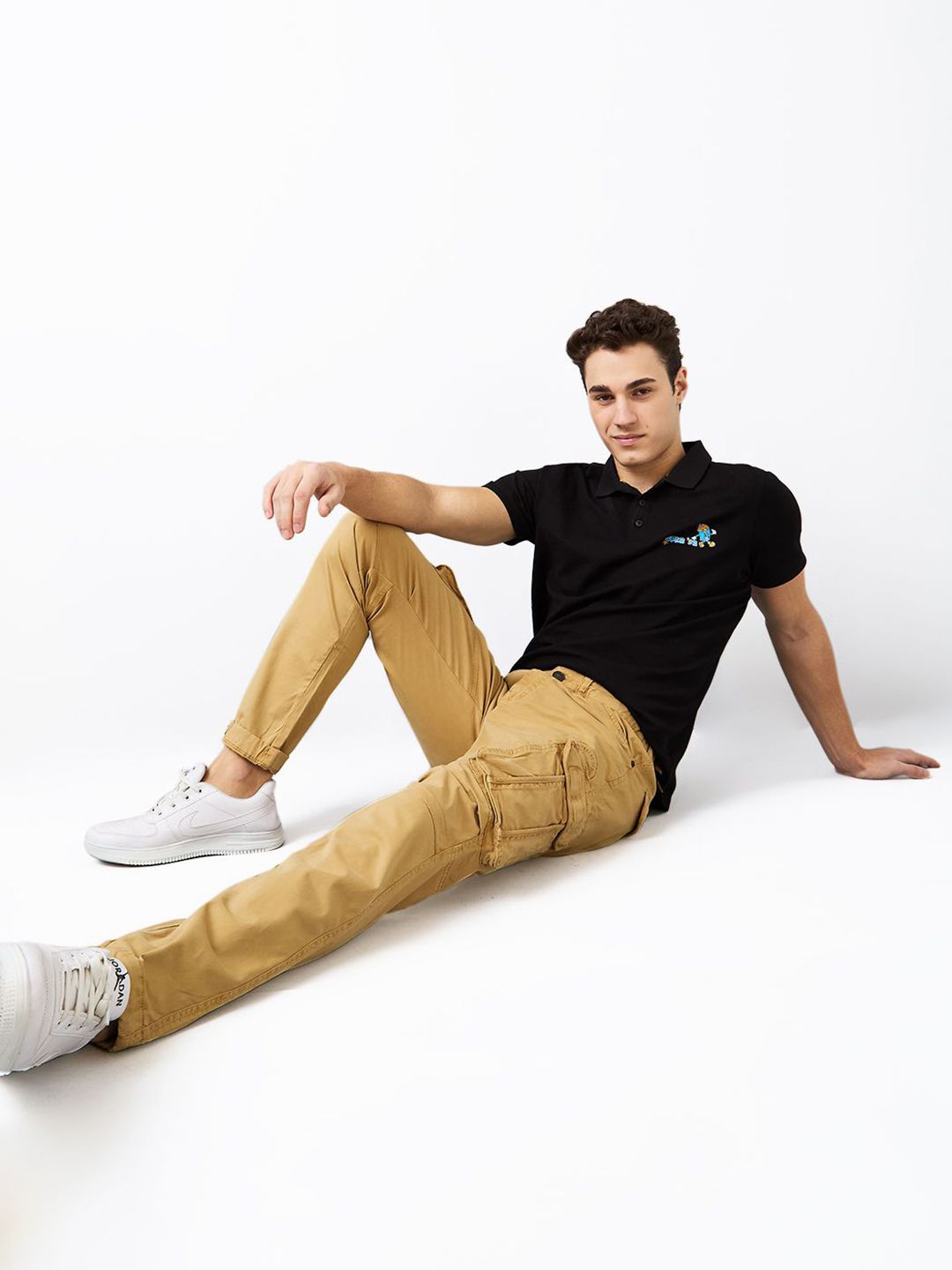 SPYKAR Men Regular Fit Mid Rise Cargos