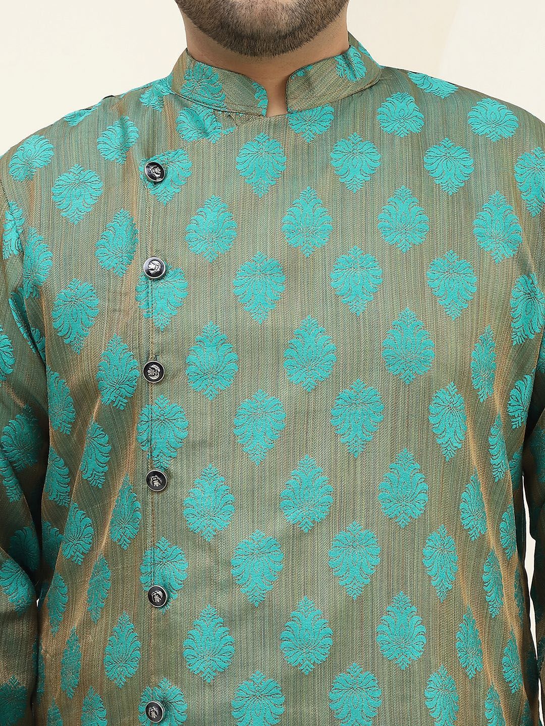 SOJANYA PLUS Plus Size Ethnic Motifs Embroidered Thread Work Kurta with Pyjamas