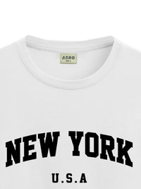 ADRO Men Typography Printed Applique T-shirt