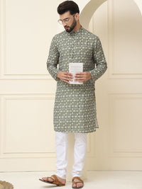 SOJANYA Geometric Printed Regular Pure Cotton Kurta With Pyjama