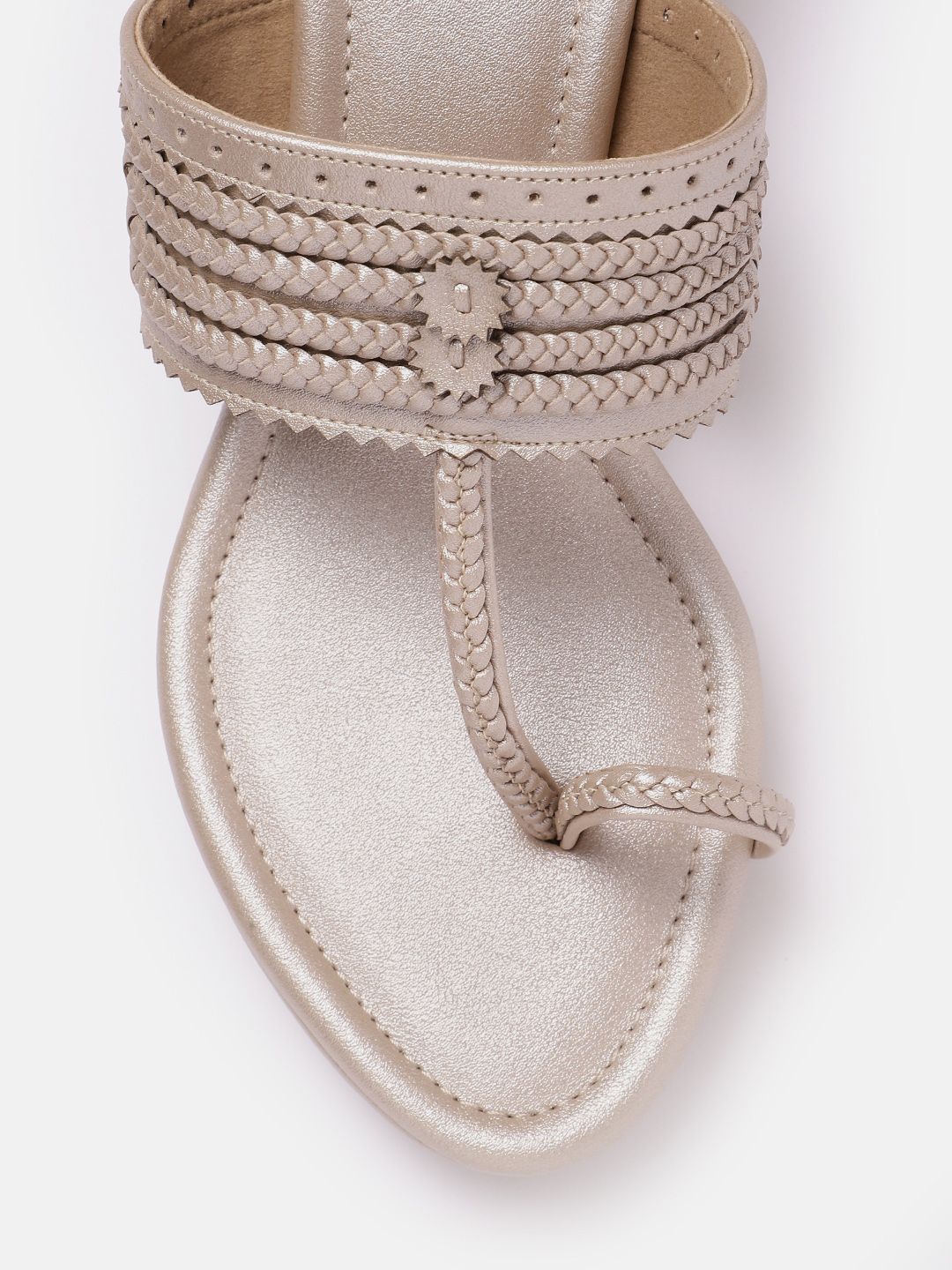 House of Pataudi Woven Design Wedge Heels
