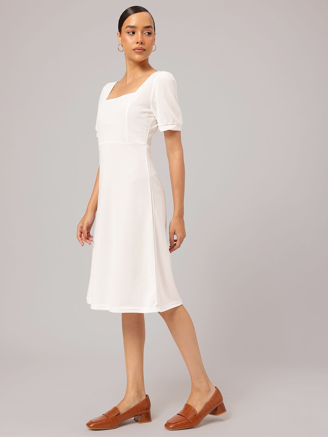 DressBerry Square Neck A-Line Dress