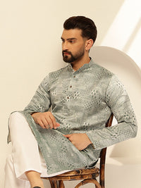 SOJANYA Woven Design Mandarin Collar Striaght Kurta