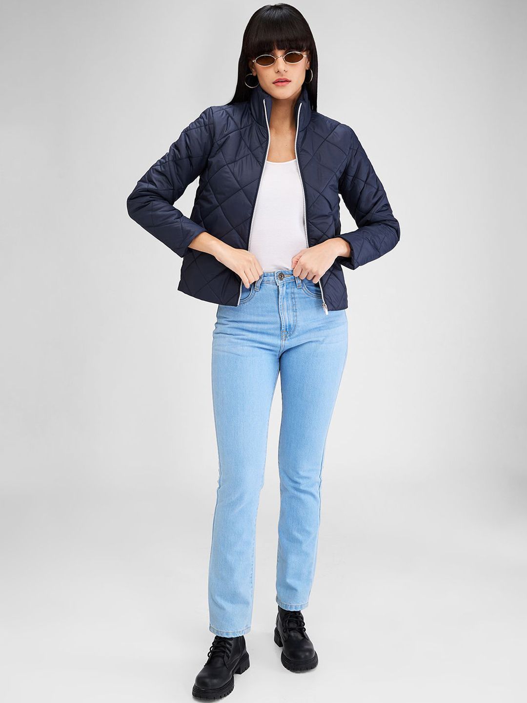 Jaket Quilted Geometric Wanita Spykar Wanita