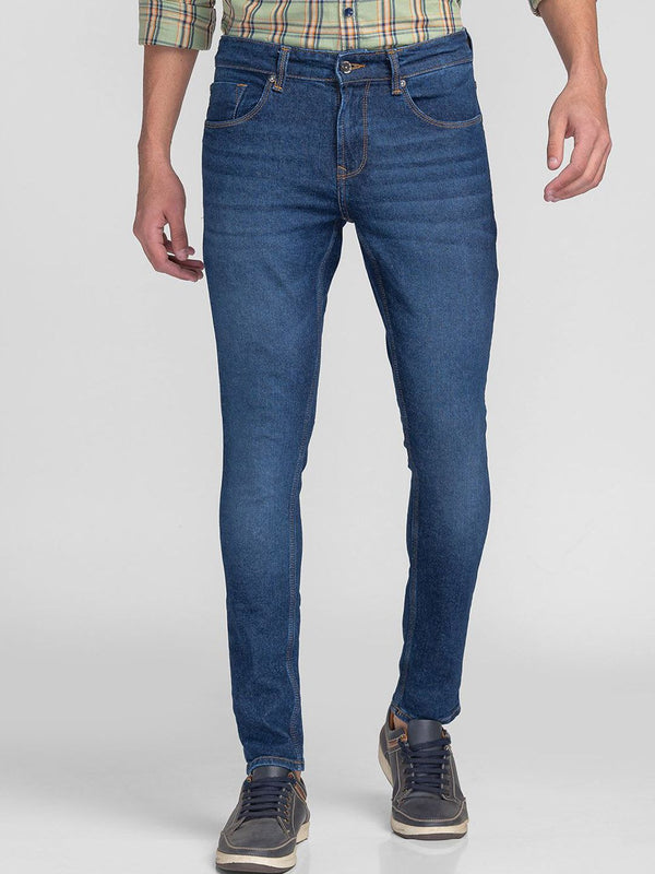 Spykar Men Super Skinny Fit Low-Rise Regangan Seluar Jeans