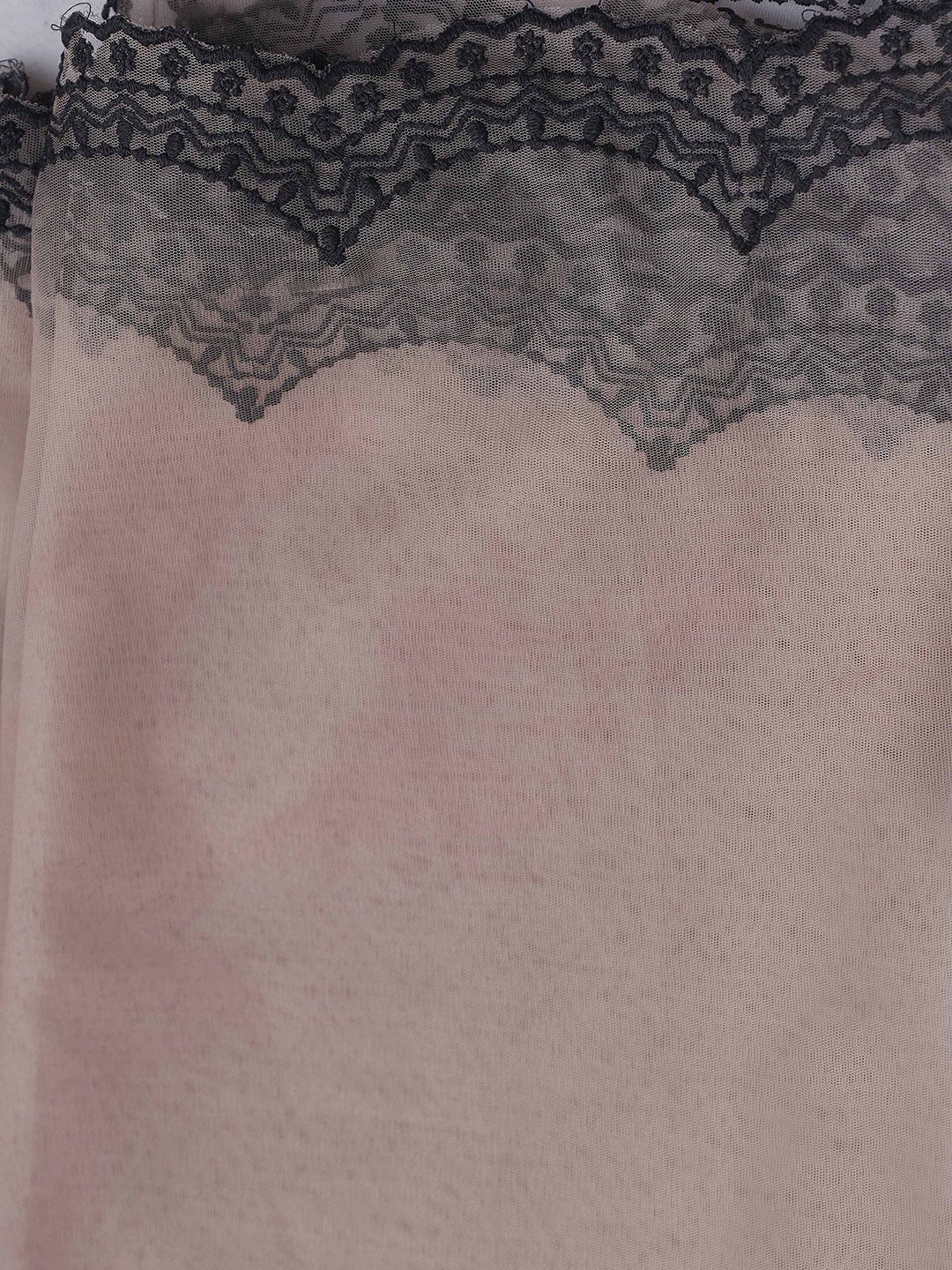 Tikhi Imli Nude Floral Embroidered Thread Work Georgette Kurta With Trouser & Dupatta