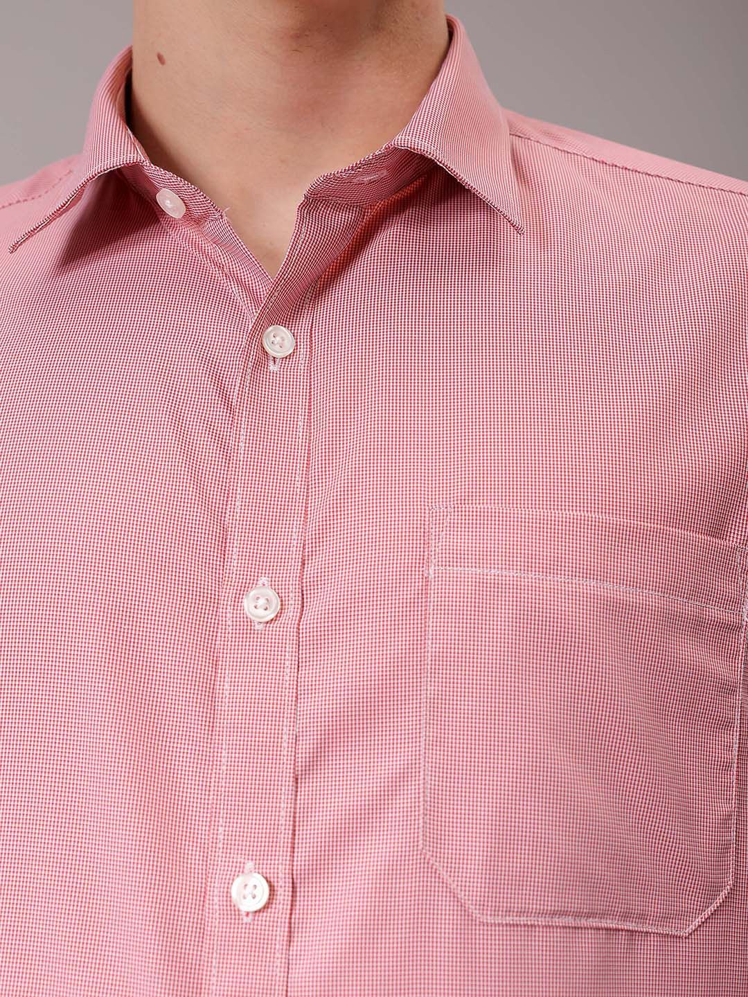 The Indian Garage Co. X Luxe Men Spread Collar Micro Checked Slim Fit Formal Shirt