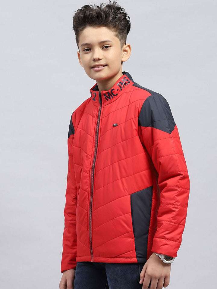 Monte Carlo Boys Mock Collar Solid Casual Padded Jacket